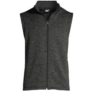Land’s End Men’s Charcoal Grey Fleece Zip up Vest (XL)